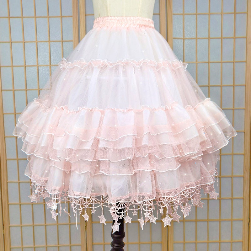 Y2K Pink Lolita Petticoat for Cosplay and Parties