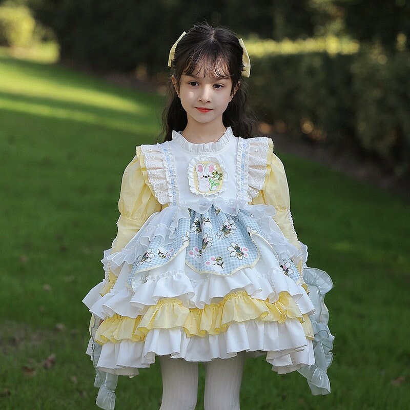 Y2K Princess Kids Dress with Long Sleeves