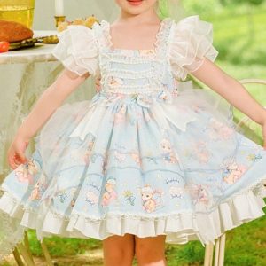 Y2K Princess Skirt Summer Dress with Short Sleeves