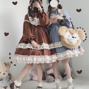 Y2K Puff Sleeve Gothic Lolita Dress