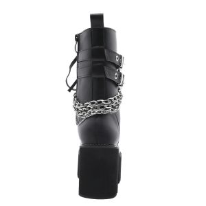 Y2K Punk Style Vegan Leather Chain Ankle Boots