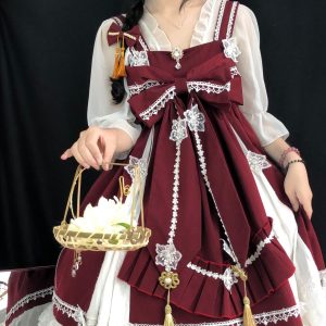 Y2K Red Lolita Dress - Ancient Princess Style