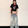 Y2K Retro Oversized Baggy Jeans - High Waist, Kawaii Style