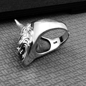 Y2K Satanic Hannya Demonic Metal Ring