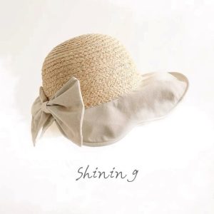 Y2K Shining Hand Woven Raffia Straw Hat