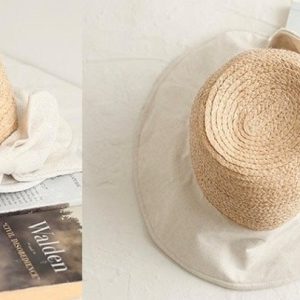 Y2K Shining Hand Woven Raffia Straw Hat