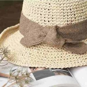 Y2K Shining Handmade Plaited Straw Hat for Women