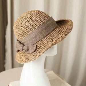 Y2K Shining Handmade Plaited Straw Hat for Women