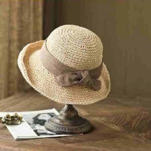 Y2K Shining Handmade Plaited Straw Hat for Women