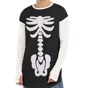 Y2K Skeleton Print Long Sleeve T-shirt