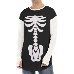 Y2K Skeleton Print Long Sleeve T-shirt