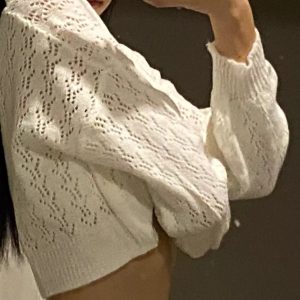 Y2K Soft Knitted Cropped Jumper Shrug