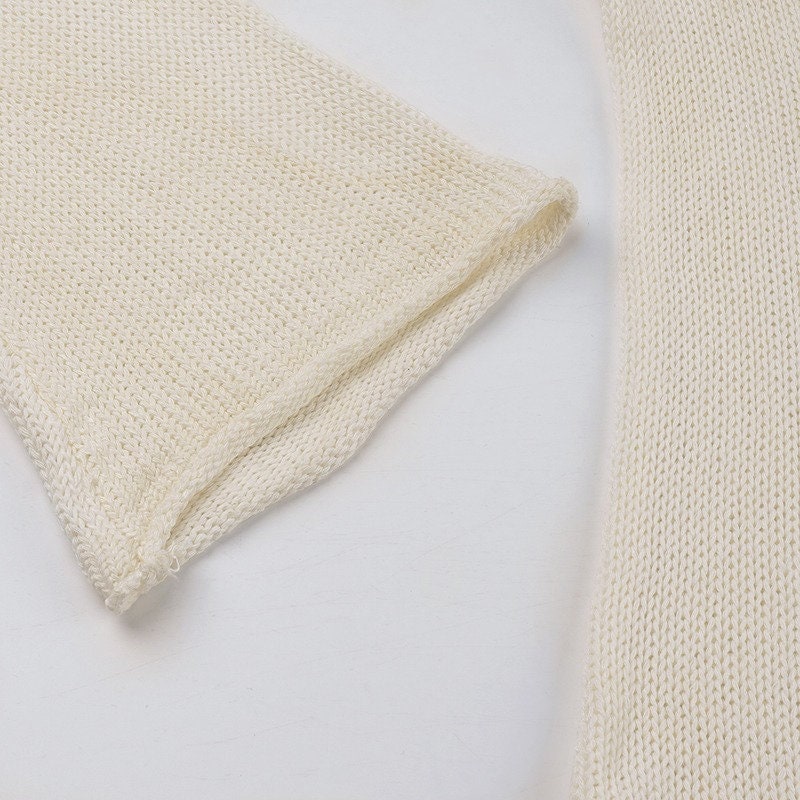 Y2K Star Stitching Knitwear Smock Vintage Long Sleeve Sweater