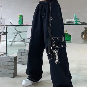 Y2K Streetwear Punk Cargo Pants