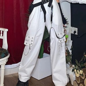 Y2K Streetwear Punk Cargo Pants