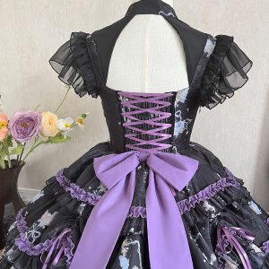 Y2K Sweet Lolita Dress with Retro Lace Ruffles