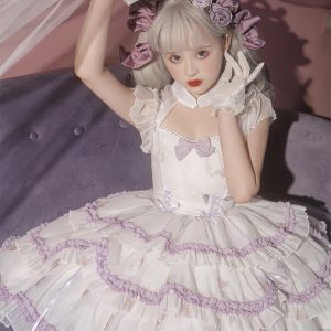 Y2K Sweet Lolita Dress with Retro Lace Ruffles