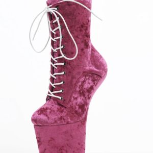 Y2K Unisex High Heel Fetish Gothic Lace-up Platform Hoof Ballet Boots