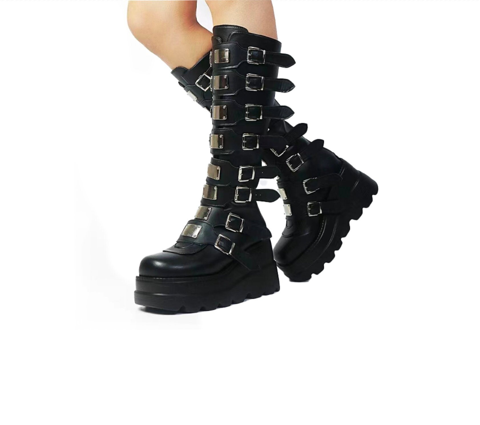Y2K Unisex Punk Boots - Edgy and Stylish Footwear for All Genders