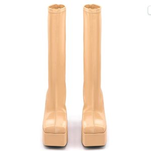 Y2K Unisex Super High Heel Zip Knee Boots