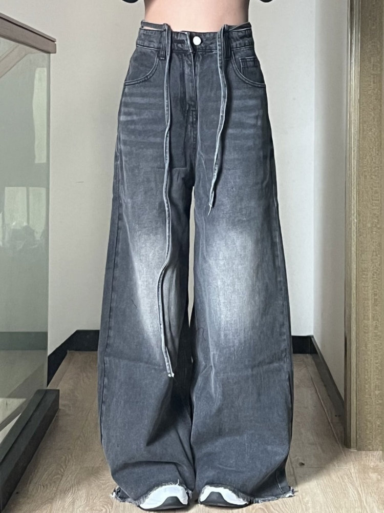 Y2K Vintage Baggy Jeans Women, Oversized Wide Leg Denim Pants