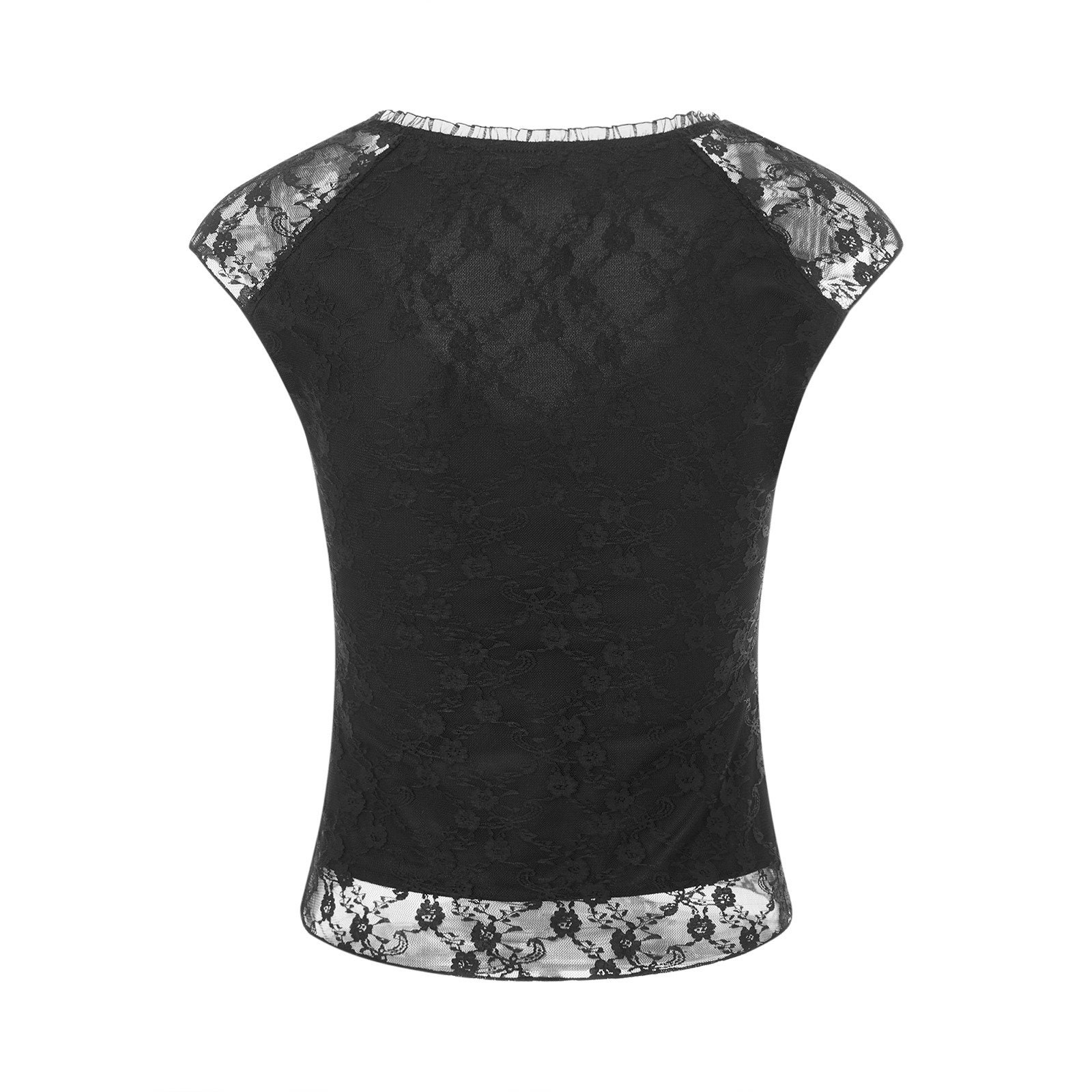 Y2K Vintage Lace T-shirt: Retro-inspired fashion for a trendy and nostalgic look