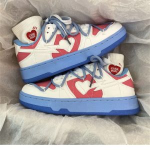 Y2K White Bapesta Platform Sneakers