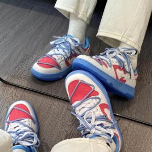 Y2K White Bapesta Platform Sneakers