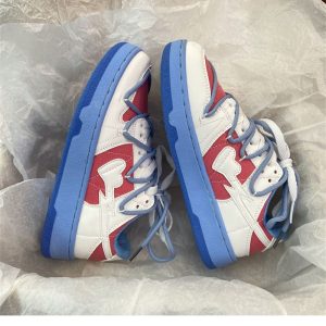 Y2K White Bapesta Platform Sneakers