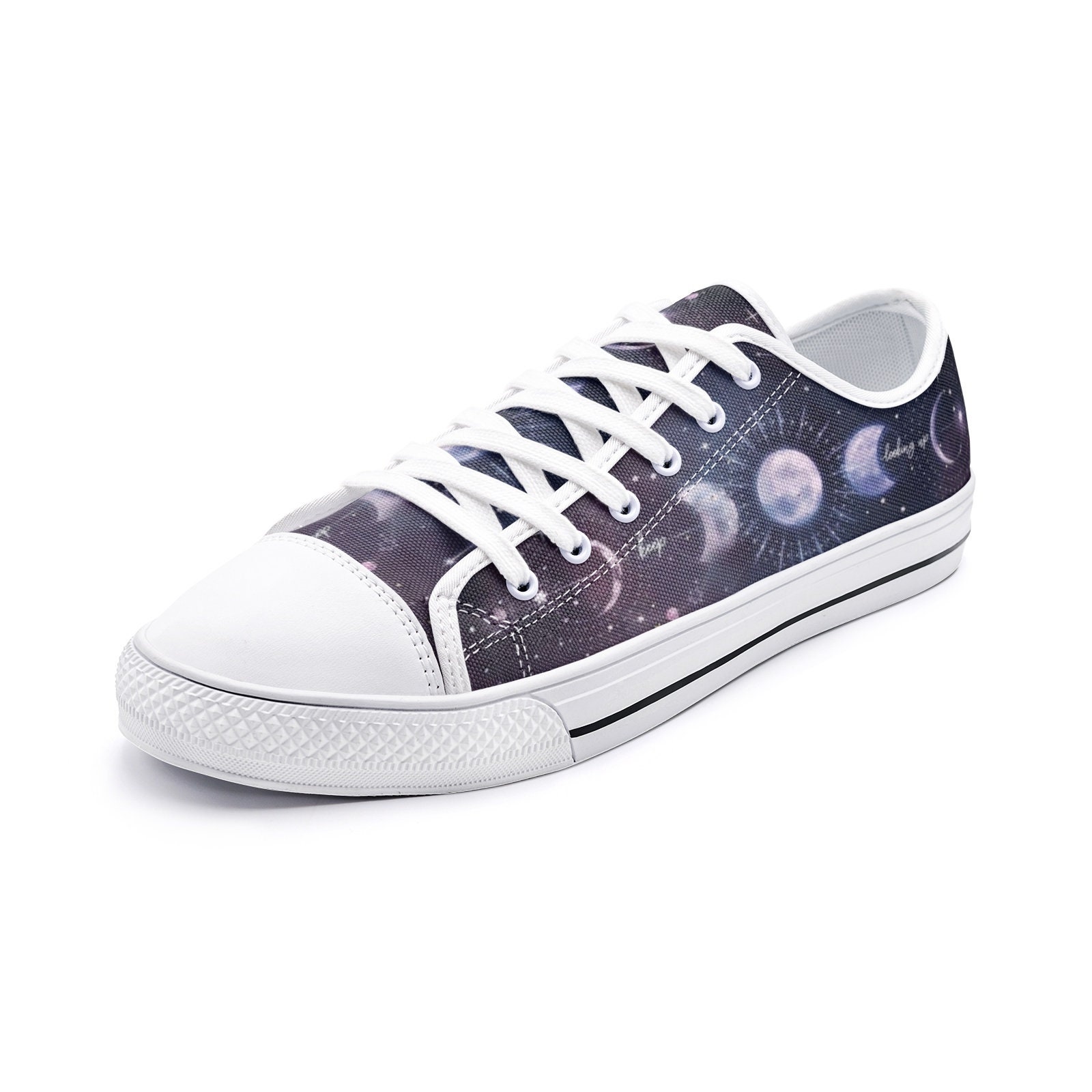 Y2K Wicca Sun Moon Stars Zodiac Canvas Shoes