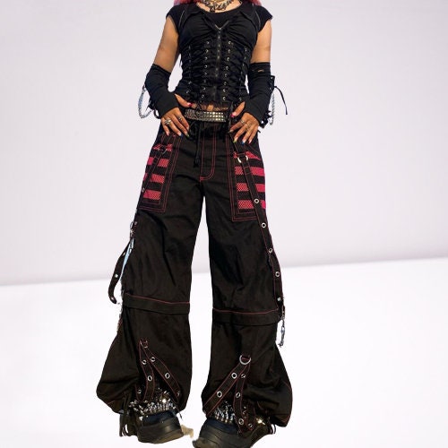 Y2K Wide Leg Patchwork Cargo Pants