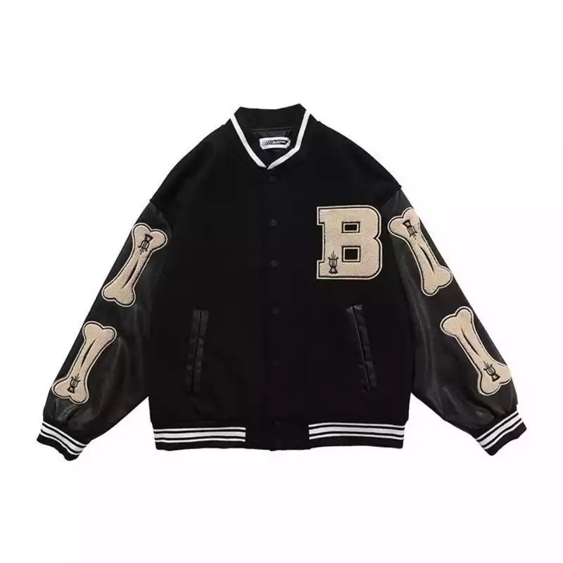 Y2K Winter Bomber Jacket with Graphic Design