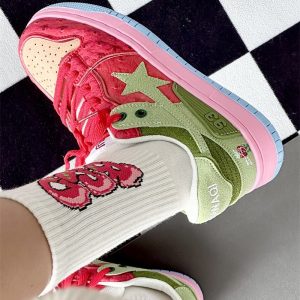 Y2K Women's Bape Shoes - Star Platform Sneakers