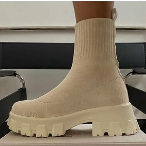 Y2K Women's Chunky Platform Sock Boots