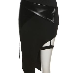 Y2K Women's Irregular Cargo Skirt - Streetwear Gothic Harajuku