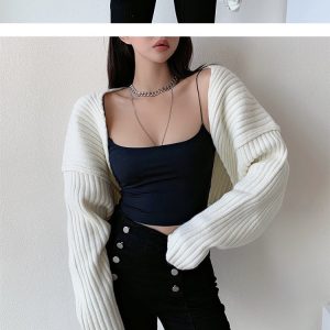 Y2K Women's Knit Bolero Sweater: Cozy and Stylish Layer for Any Outfit