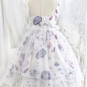 Y2K Women's Lolita Lace Bow Suspender Dress