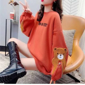 Yellow Kawaii Teddy Bear Bag Hoodie - Y2K Clothing