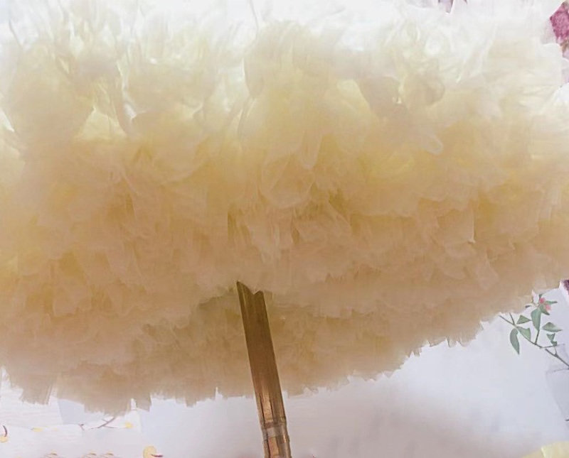 Yellow Lolita Petticoat - Fluffy Organza Cosplay Party Dress Fairy Women Costume
